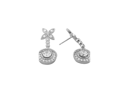 Rhodium Plated | Chandelier Earrings